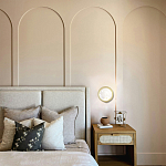 Светодиодное бра круглой формы с металлической рамой золотого цвета Marble Glow варинант исполнения - 2 | Loft Concept в Новосибирске