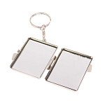 Зеркало брелок складное двухстороннее из натурального камня Оникс Silver Stone Mirrors варинант исполнения - 3 | Loft Concept в Новосибирске