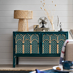 Комод для посуды из ротанга Felice Rattan Green варинант исполнения - 6 | Loft Concept в Новосибирске