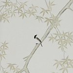 Обои ручная роспись Summer Night Blossom Colourway SC-122 on Bleached white dyed silk варинант исполнения - 1 | Loft Concept в Новосибирске