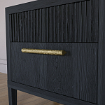 Прикроватная Тумбочка Primo с двумя ящиками Черный дуб варинант исполнения - 3 | Loft Concept в Новосибирске