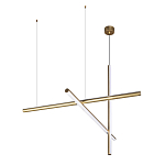 Люстра с 3-мя  пересекающимися цилиндрическими плафонами на тонких тросах Trumpet tube варинант исполнения - 4 | Loft Concept в Новосибирске