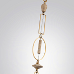 Подвесной светильник с прямоугольными и овальными элементами и акцентом из натурального камня Tectona  варинант исполнения - 6 | Loft Concept в Новосибирске