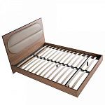 Кровать двуспальная с высоким изголовьем из дерева и подушек из экокожи Modern Look варинант исполнения - 4 | Loft Concept в Новосибирске