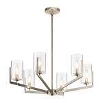 Люстра с 6-ю прозрачными цилиндрическими плафонами Kichler варинант исполнения - 10 | Loft Concept в Новосибирске