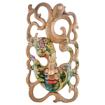 Маска деревянная резная расписная Tropical Paradise варинант исполнения - 4 | Loft Concept в Новосибирске