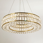 Круглая люстра с хрустальным декором Langlais Crystal Brass Chandelier варинант исполнения - 4 | Loft Concept в Новосибирске