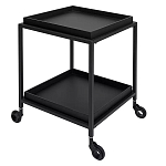 Тумба чёрная на колёсах Cabinet on Wheels варинант исполнения - 2 | Loft Concept в Новосибирске