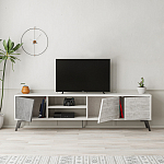 ТВ-тумба с 3-мя дверцами и полками Grey Albe TV Stand варинант исполнения - 3 | Loft Concept в Новосибирске