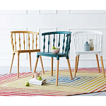 Пластиковый стул на ножках из массива бука Ferret Spiral Green варинант исполнения - 8 | Loft Concept в Новосибирске