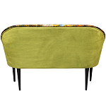 Диван двухместный из натурального бука с цветочным принтом Impressionism in Art варинант исполнения - 2 | Loft Concept в Новосибирске