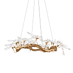 Люстра подвесная с прозрачными стеклянными птичками на ветвях Диаметр 100 см Serip Voa варинант исполнения - 1 | Loft Concept в Новосибирске