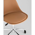 Офисный стул на металлическом основании EGGERY Brown пластик варинант исполнения - 2 | Loft Concept в Новосибирске