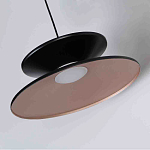 Бра черного цвета с двойным абажуром в форме конусов Obsidian Touch варинант исполнения - 2 | Loft Concept в Новосибирске