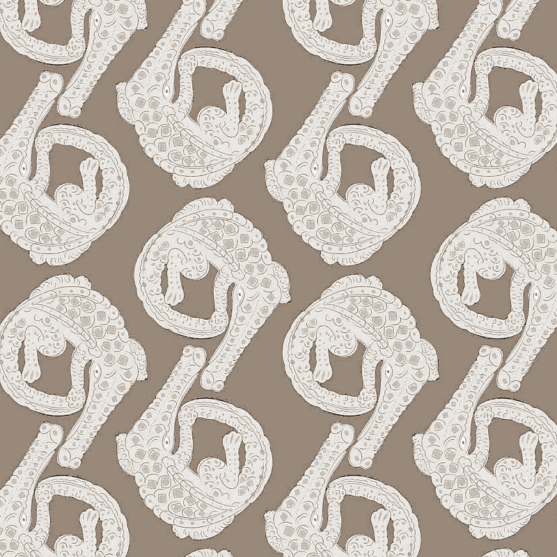 Мебельная ткань Velour Crocodiles Gray-Beige Велюр N 1140 Серо-бежевый в Новосибирске | Loft Concept 