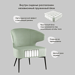 Современное мягкое кресло на металлических ножках Rakush Pistachio варинант исполнения - 9 | Loft Concept в Новосибирске