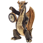 Часы в виде дракона Dragon Gold Mask with Clock варинант исполнения - 1 | Loft Concept в Новосибирске