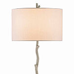 Торшер с цилиндрическим тканевым абажуром на каркасе в виде тонкого дерева Gray Branch варинант исполнения - 1 | Loft Concept в Новосибирске