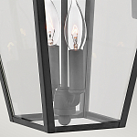 Настенный фонарь черного цвета с прозрачным стеклянным плафоном трапециевидной формы Hinkley варинант исполнения - 4 | Loft Concept в Новосибирске