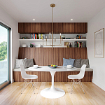 Люстра с 6-ю лампами на тонких изогнутых рожках в современном стиле Feiss варинант исполнения - 7 | Loft Concept в Новосибирске