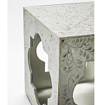 Приставной столик с перламутром Bone Inlay Side Table Floral Design варинант исполнения - 3 | Loft Concept в Новосибирске