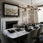 Обои ручная роспись Distant Bamboo Special Colourway on Lead Grey dyed silk варинант исполнения - 1 | Loft Concept в Новосибирске