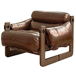 Кресло-диван кожаное на деревянном каркасе Medieval Furniture варинант исполнения - 7 | Loft Concept в Новосибирске