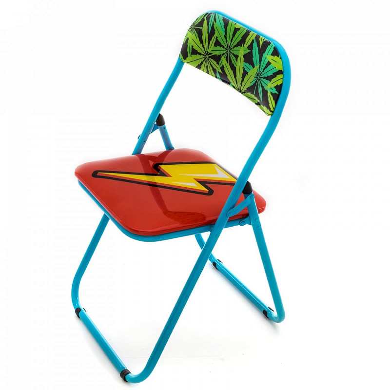 Стул Seletti Folding Chair Flash Мульти Голубой в Новосибирске | Loft Concept 