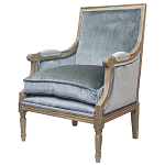 Кресло William Classical Armchair grey velvet варинант исполнения - 3 | Loft Concept в Новосибирске