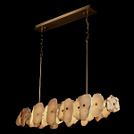 Подвесной светильник с фигурными элементами из белого алебастра Cryptocrystalline Stone варинант исполнения - 6 | Loft Concept в Новосибирске