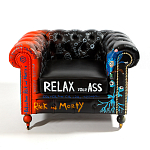 Кресло "Умный Умник" Rick and Morty graffiti chair натуральная кожа  варинант исполнения - 2 | Loft Concept в Новосибирске