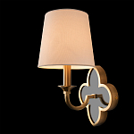 Бра с белым текстильным абажуром и фигурным основанием с зеркальной вставкой Vitorino варинант исполнения - 2 | Loft Concept в Новосибирске