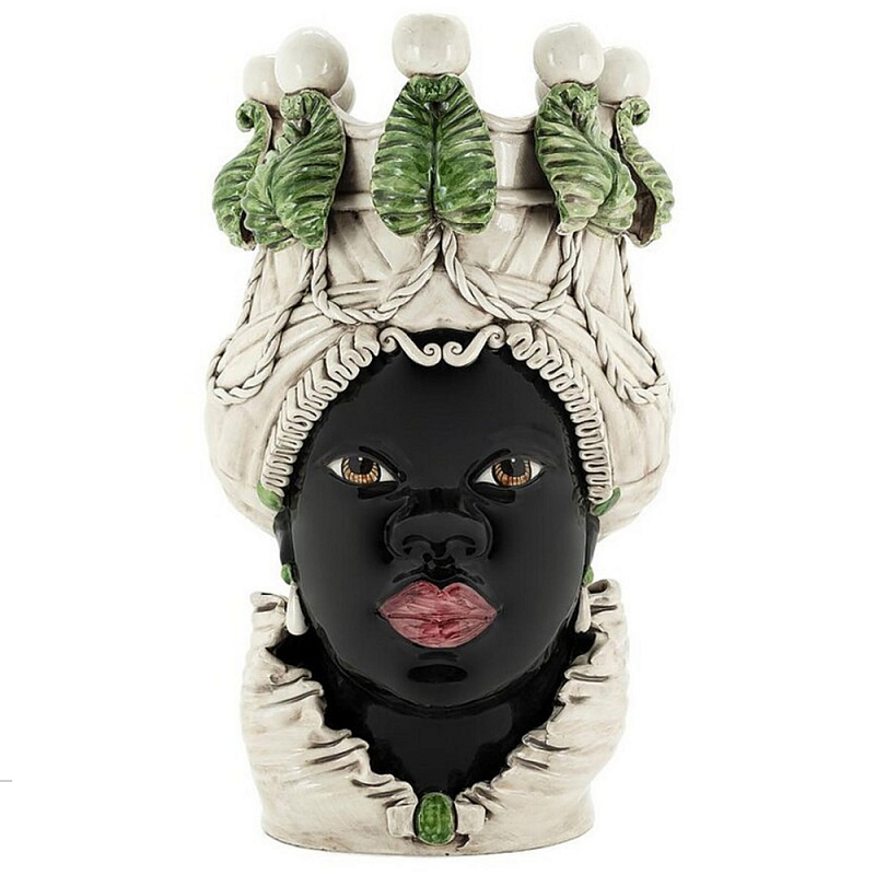 Ваза Abhika Vase Moro Lady Big With Candleholderr dark green Мульти в Новосибирске | Loft Concept 