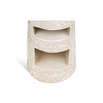 Керамический столик с деревянной столешницей "Пешка" варинант исполнения - 4 | Loft Concept в Новосибирске