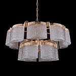 Люстра двухъярусная с текстурными овальными абажурами Splendor Palace Style варинант исполнения - 2 | Loft Concept в Новосибирске