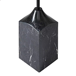 Кофейный столик с круглой столешницей и мраморным основанием Steel Reliability варинант исполнения - 3 | Loft Concept в Новосибирске