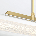 Подвесной светильник линейный золотого цвета с длинной цилиндрической стеклянной трубкой Eurofase варинант исполнения - 7 | Loft Concept в Новосибирске