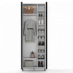 Двухдверный шкаф белого цвета Strict Lines варинант исполнения - 4 | Loft Concept в Новосибирске